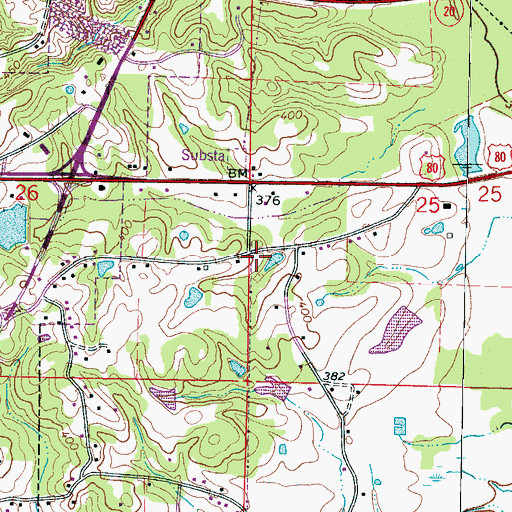 Topographic Map of Why Not School (historical), MS