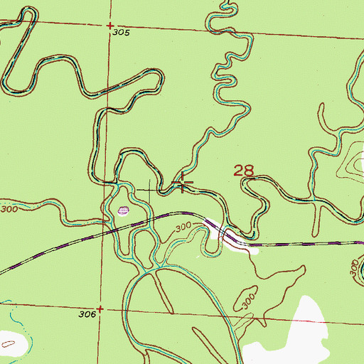Topographic Map of Bear Creek, AR