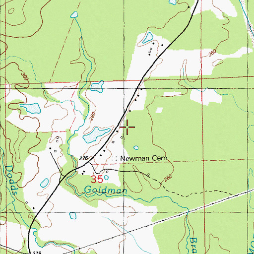 Topographic Map of Eddiceton Oil Field, MS