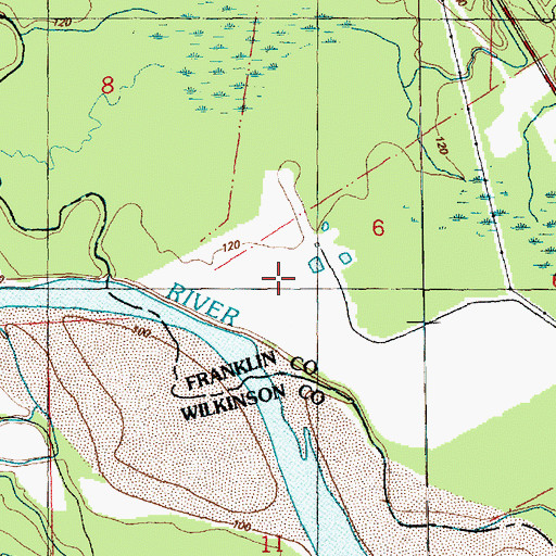 Topographic Map of Garden City Oil Field, MS