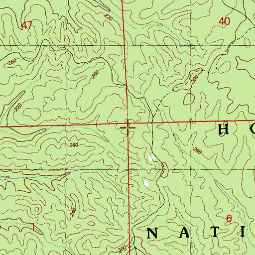 Topographic Map of East Franklin Oil Field, MS