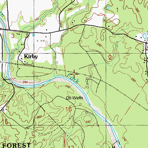 Topographic Map of Morgan Fork Oil Field, MS