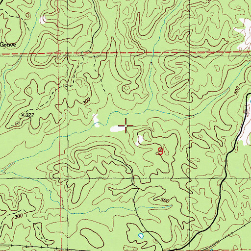 Topographic Map of South Morgan Creek Oil Field, MS