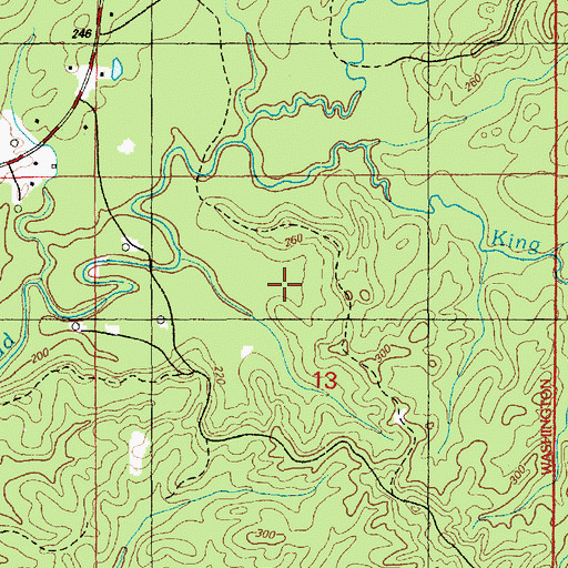 Topographic Map of Mud Creek Oil Field, MS
