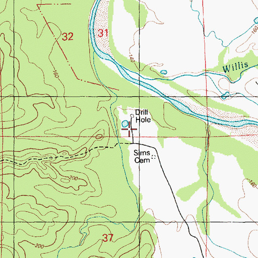 Topographic Map of Soapstone Oil Field, MS