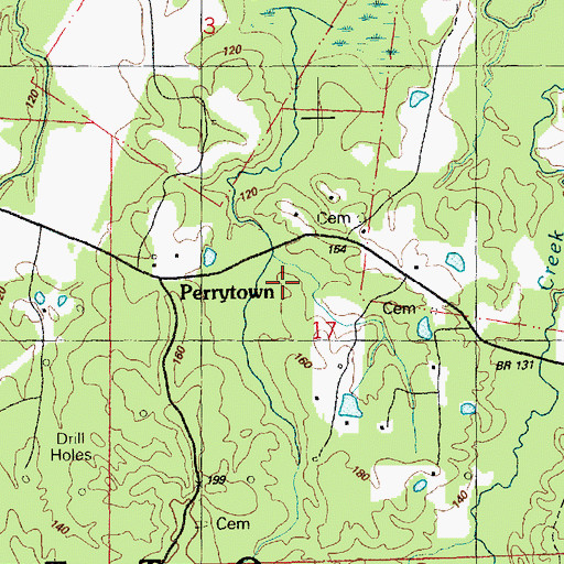 Topographic Map of Turkey Town Oil Field, MS