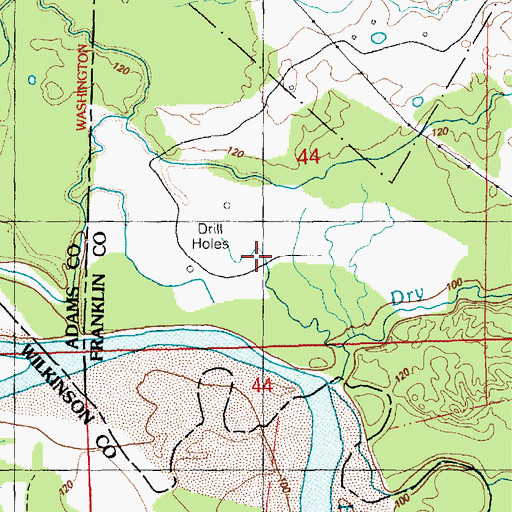 Topographic Map of Dixie Oil Field, MS