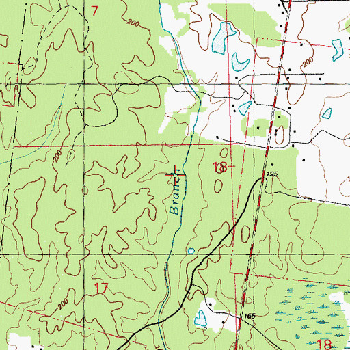 Topographic Map of Lowry Lake Oil Field, MS