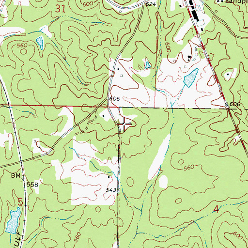 Topographic Map of Tombigbee District Ranger Station, MS