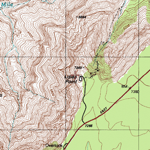 Topographic Map of Lipan Point, AZ