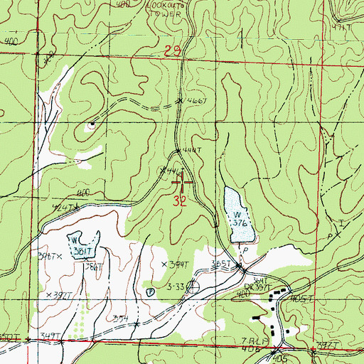 Topographic Map of Grenada Work Center, MS
