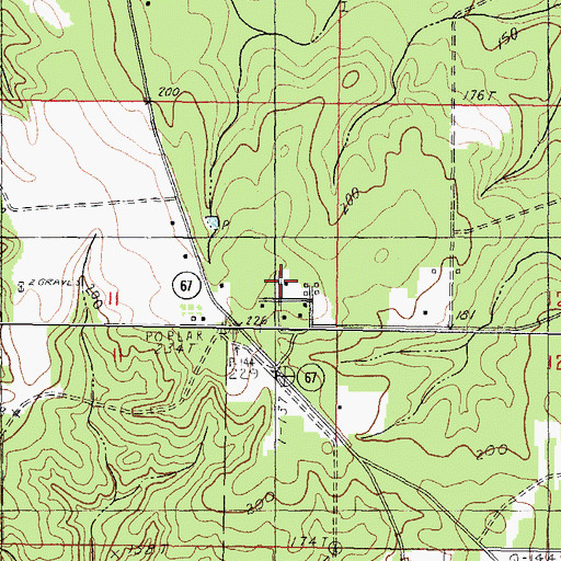 Topographic Map of Experiment Forest Headquarters, MS