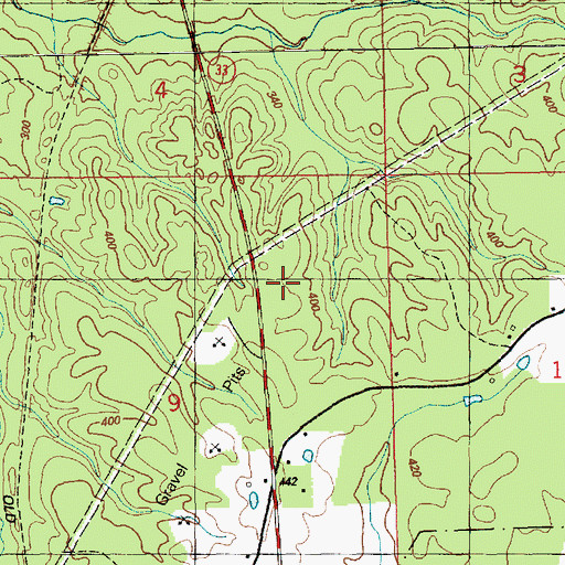Topographic Map of Woodman Springs Picnic Area, MS