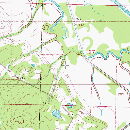Topographic Map of Friendship Cemetery, MS
