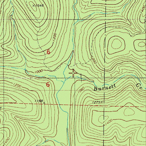 Topographic Map of Bear Hollow, AR