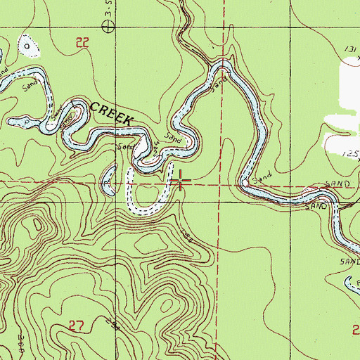 Topographic Map of Black Creek Hiking Trail, MS
