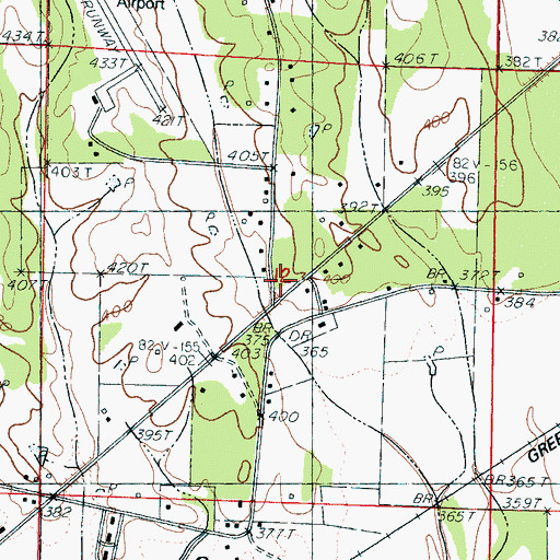 Topographic Map of Holbrook Academy (historical), MS