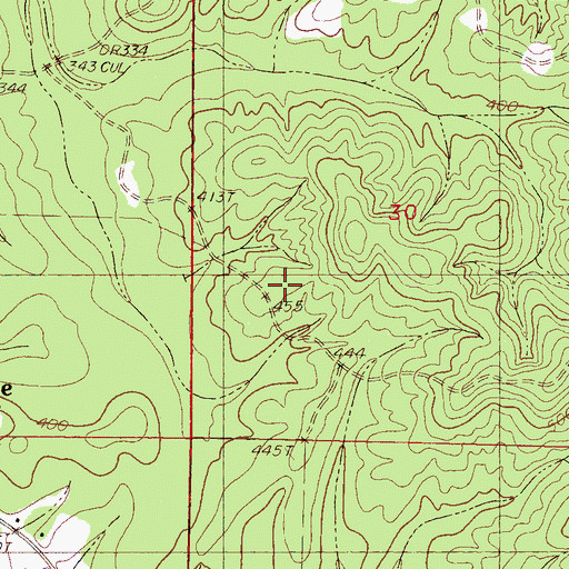 Topographic Map of Old Bellefontaine (historical), MS