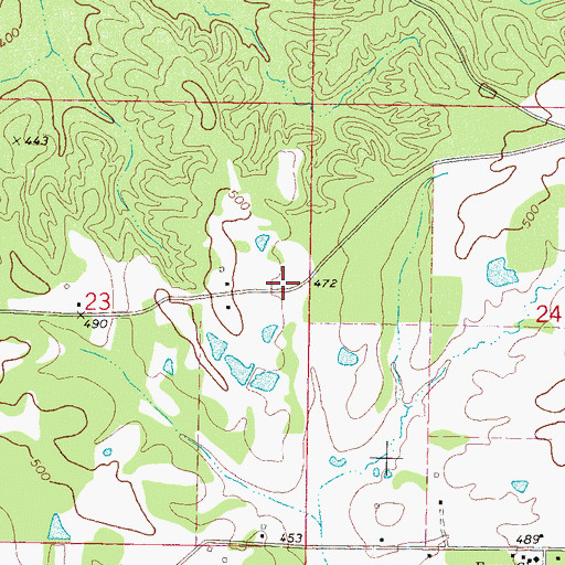 Topographic Map of Popular Springs (historical), MS