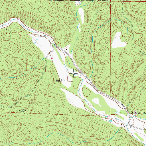 Topographic Map of Bear Pen Creek, AR