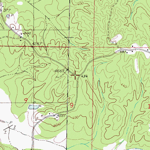 Topographic Map of Tabbs Chapel School (historical), MS