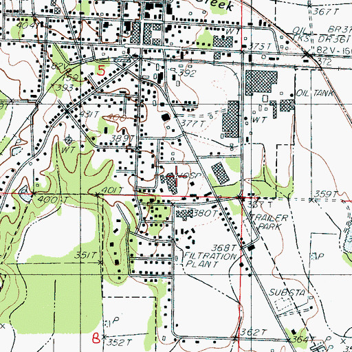Topographic Map of North Mississippi Medical Center, MS