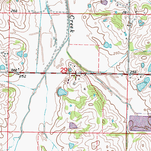 Topographic Map of Hebron (historical), MS