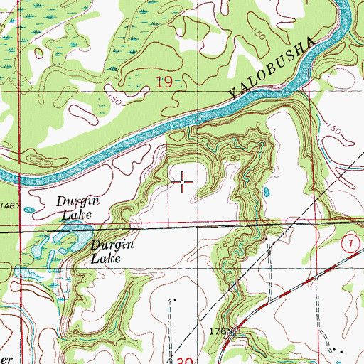 Topographic Map of Chocchuma (historical), MS
