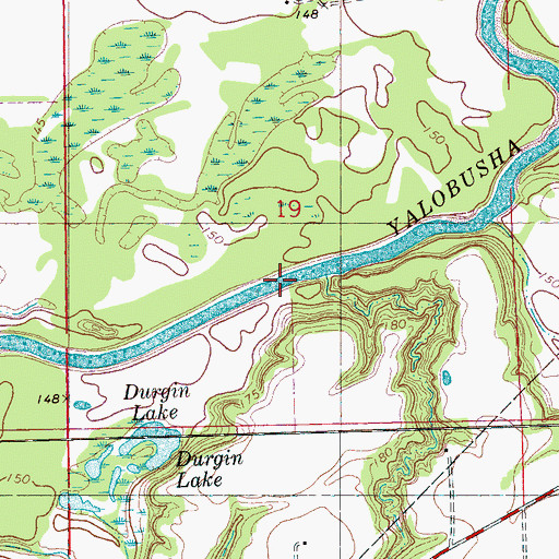 Topographic Map of Chocchuma Ferry (historical), MS