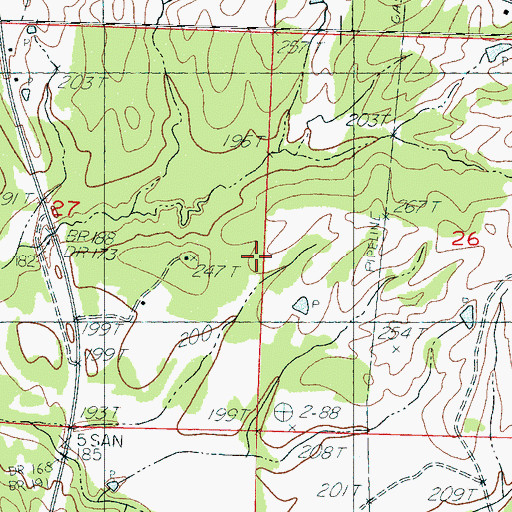Topographic Map of Eliot (historical), MS