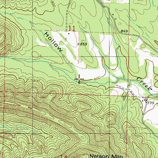 Topographic Map of Bear Water Hollow, AR