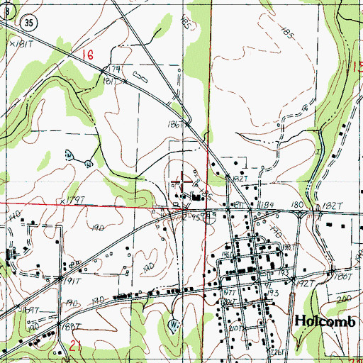 Topographic Map of Tuscahoma Academy (historical), MS