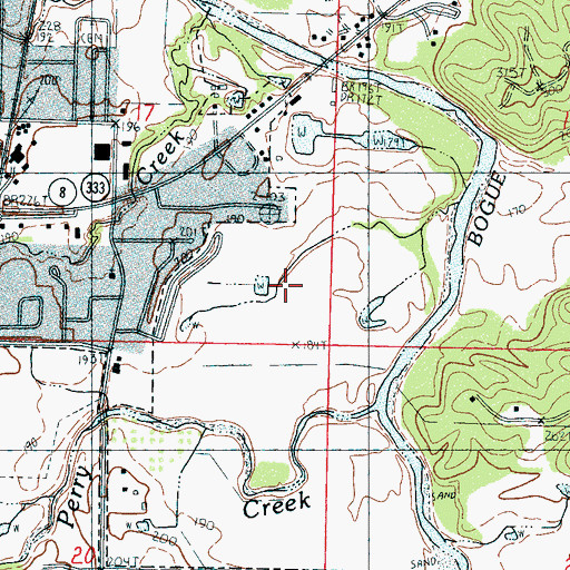 Topographic Map of Emerald Garden Plantation (historical), MS