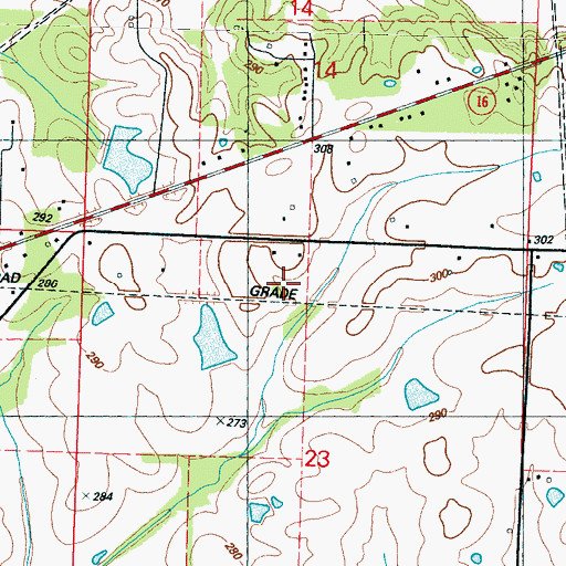 Topographic Map of Four Mile (historical), MS