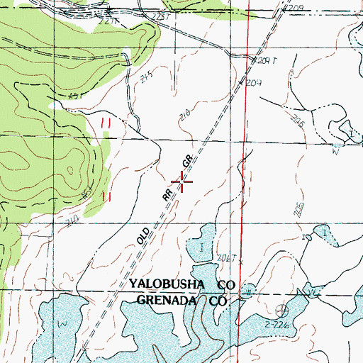 Topographic Map of Torrance (historical), MS
