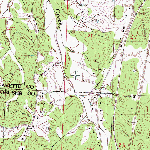 Topographic Map of Washington (historical), MS