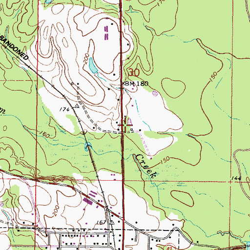 Topographic Map of Richs Mill (historical), MS