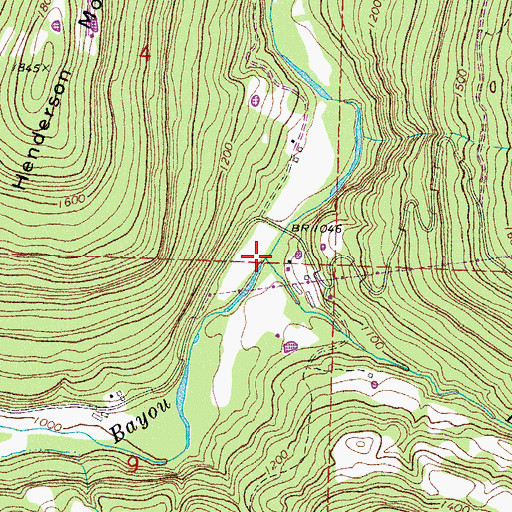 Topographic Map of Bee Branch, AR