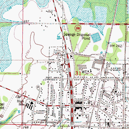 Topographic Map of Coldwater Church of Christ, MS