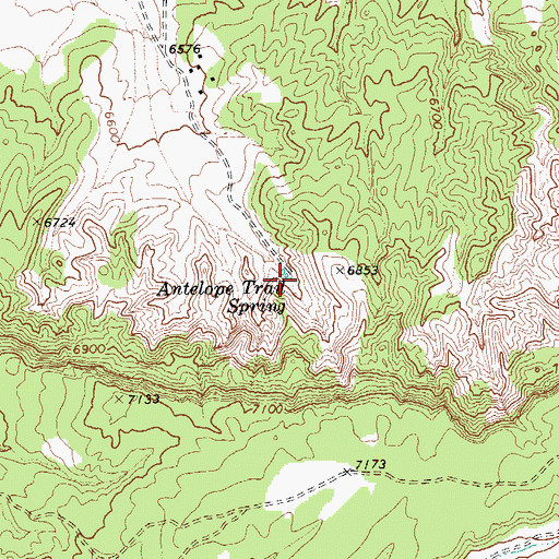 Topographic Map of Antelope Trail Spring, AZ