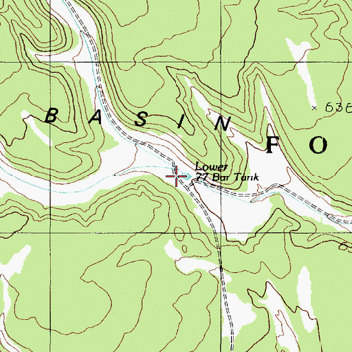 Topographic Map of Lower Seventy-seven Bar Tank, AZ