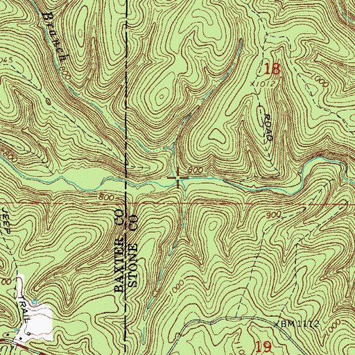Topographic Map of Bee Branch, AR