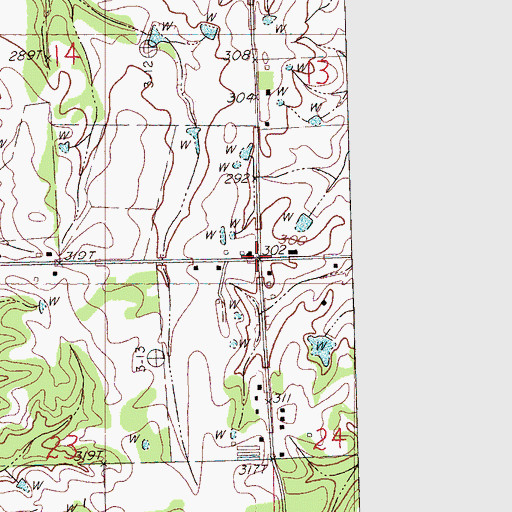 Topographic Map of Tatesville (historical), MS