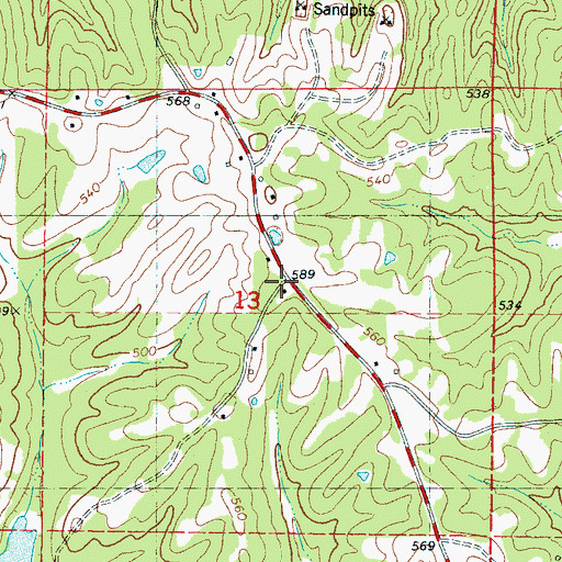 Topographic Map of Duncan School (historical), MS