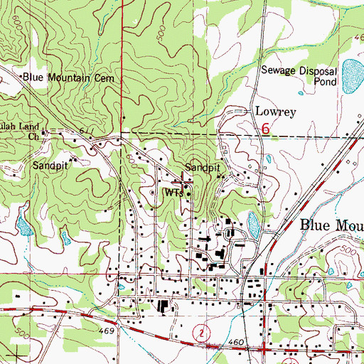 Topographic Map of Mississippi Heights Academy (historical), MS