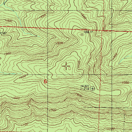 Topographic Map of Bee Mountain, AR