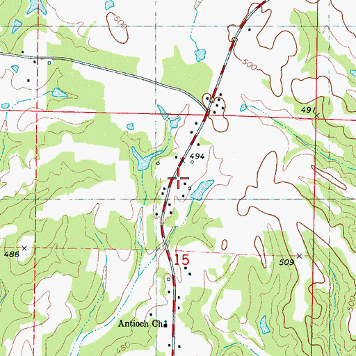 Topographic Map of Orizaba (historical), MS