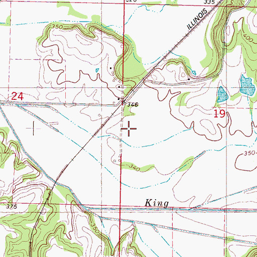 Topographic Map of King Creek Bottoms, MS