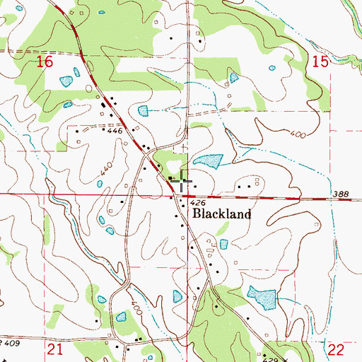 Topographic Map of Blackland Elementary School (historical), MS