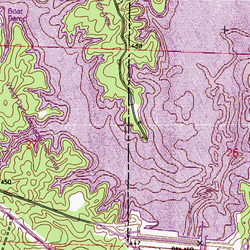 Topographic Map of Brumley Cemetery, MS
